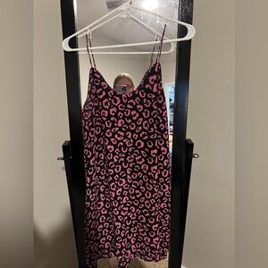 Black and pink Alya spaghetti strap dress